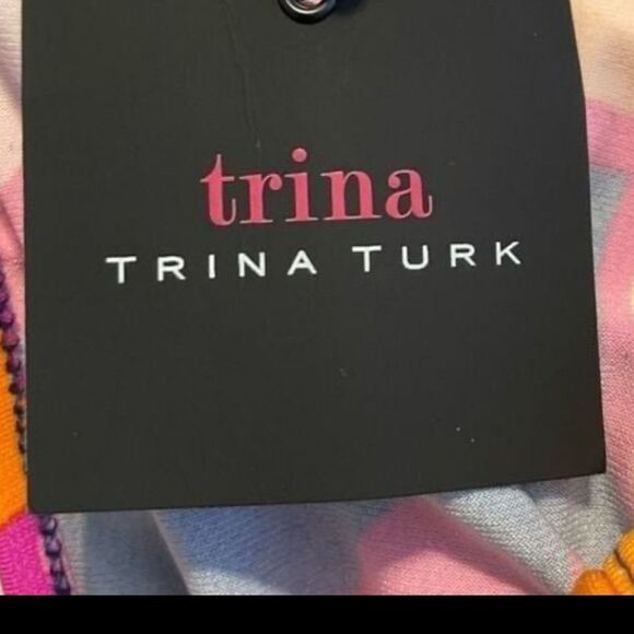 Trina Turk Juju Bright Multicolor Floral Halter A-line Mini Shift Dress Size S - Picture 6 of 12